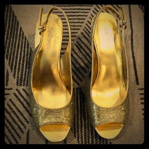 Gold wedding heels